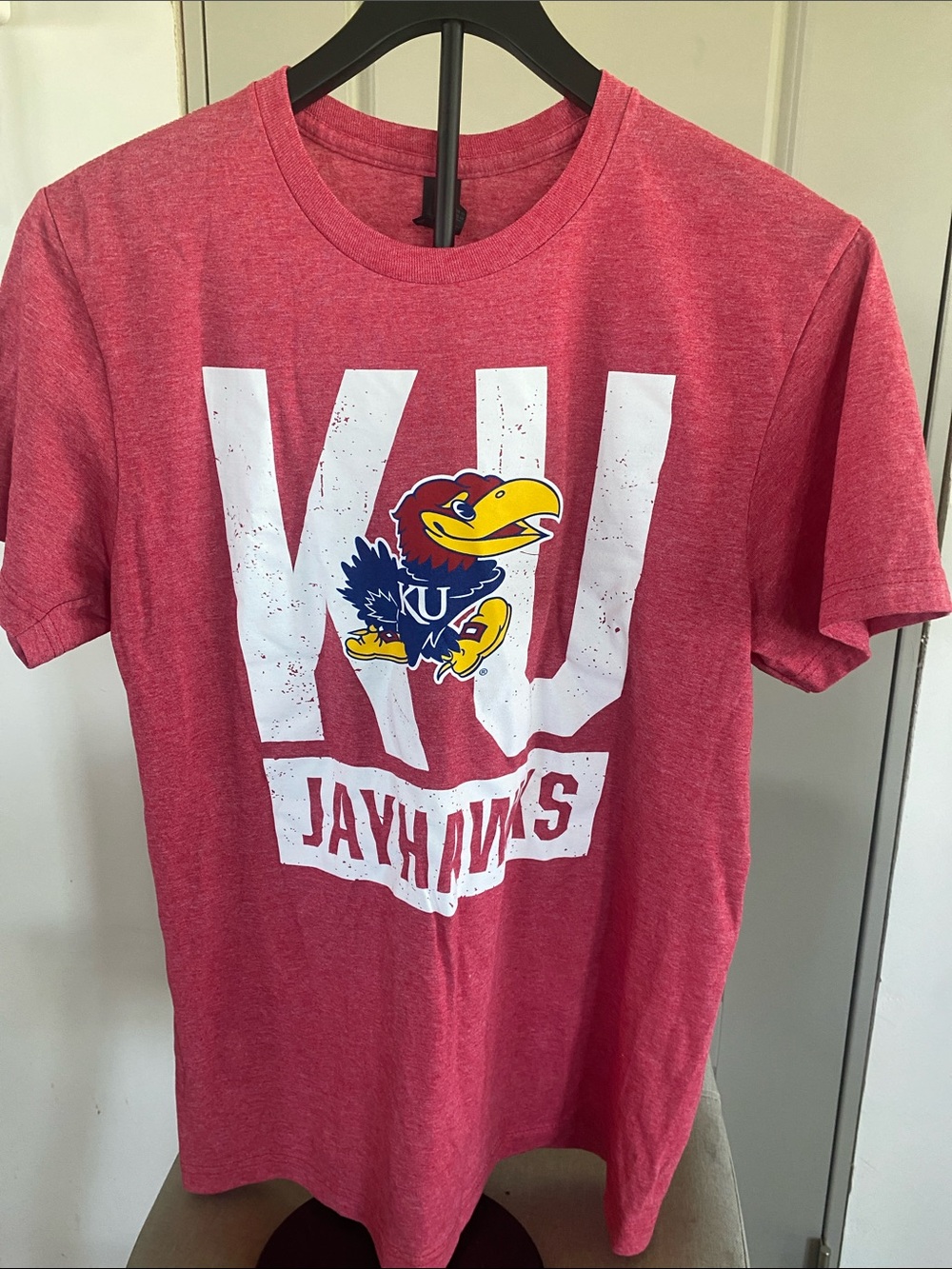 Gildan Heathered Red Crewneck KU Tee